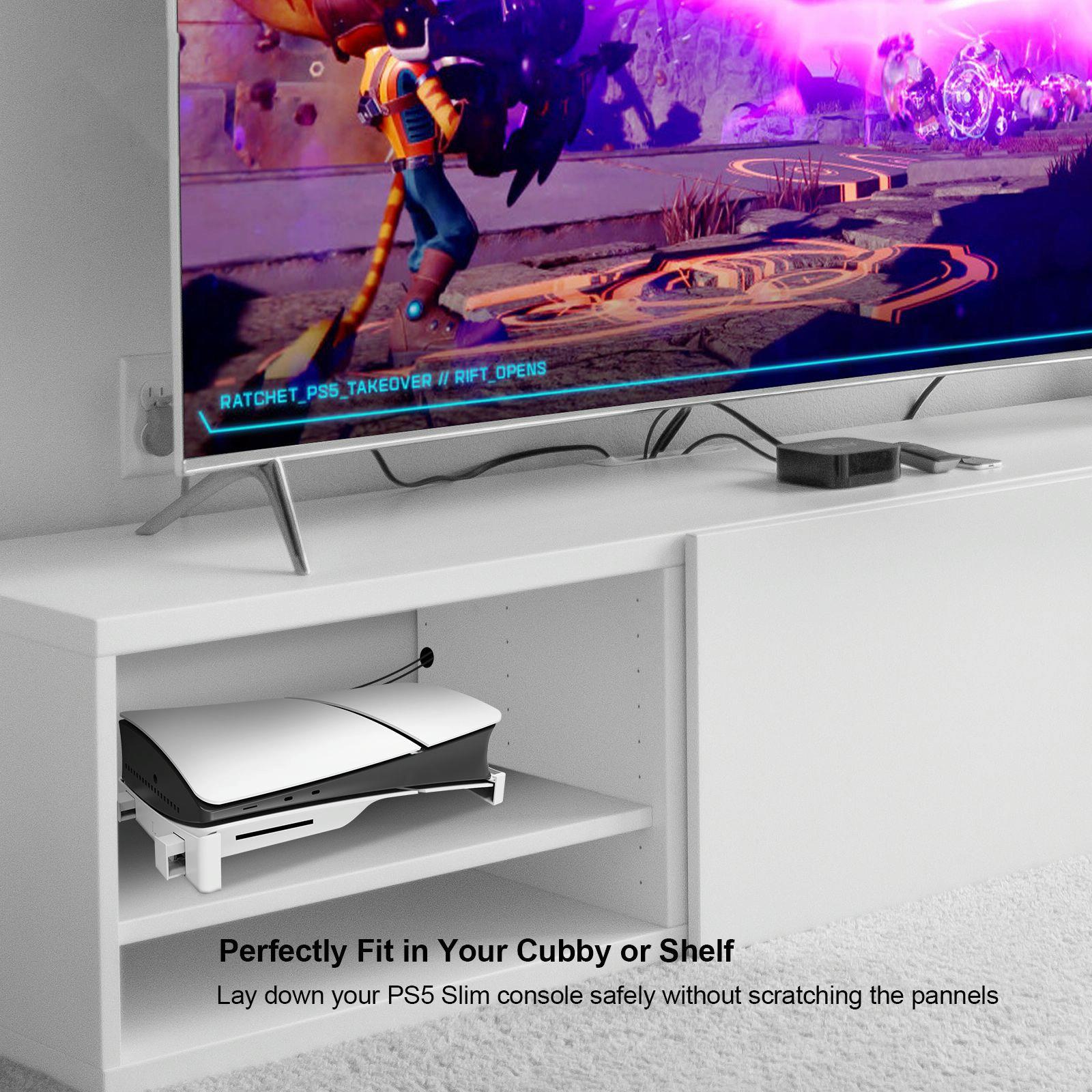 Universal Horizontal Stand For Ps5 Slim - Digital / Optical Drive Version - Transparent