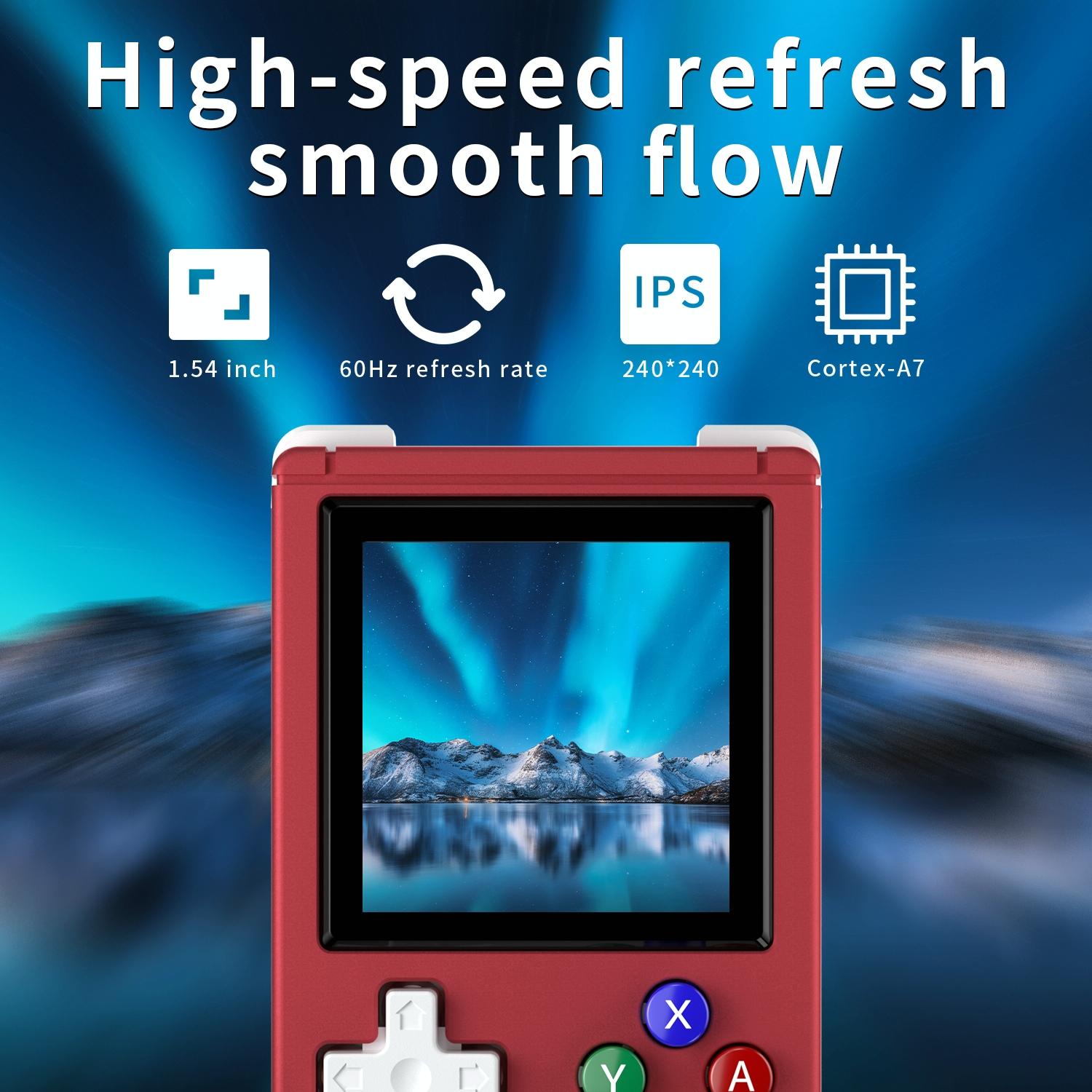 Retro Game Console - 128G 5000 Games 1.54 Ips Linux - Red - 128G 5000 Games