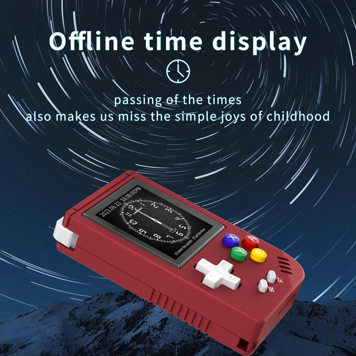 Retro Game Console - 128G 5000 Games 1.54 Ips Linux - Red - 128G 5000 Games