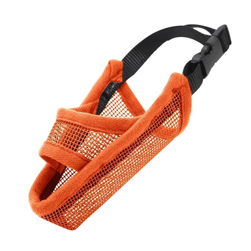 Dog Mouth Cover Anti-Bite Mesh Dog Mouth Cover Medium And Large Dogs Anti-Drop Mask M Orange