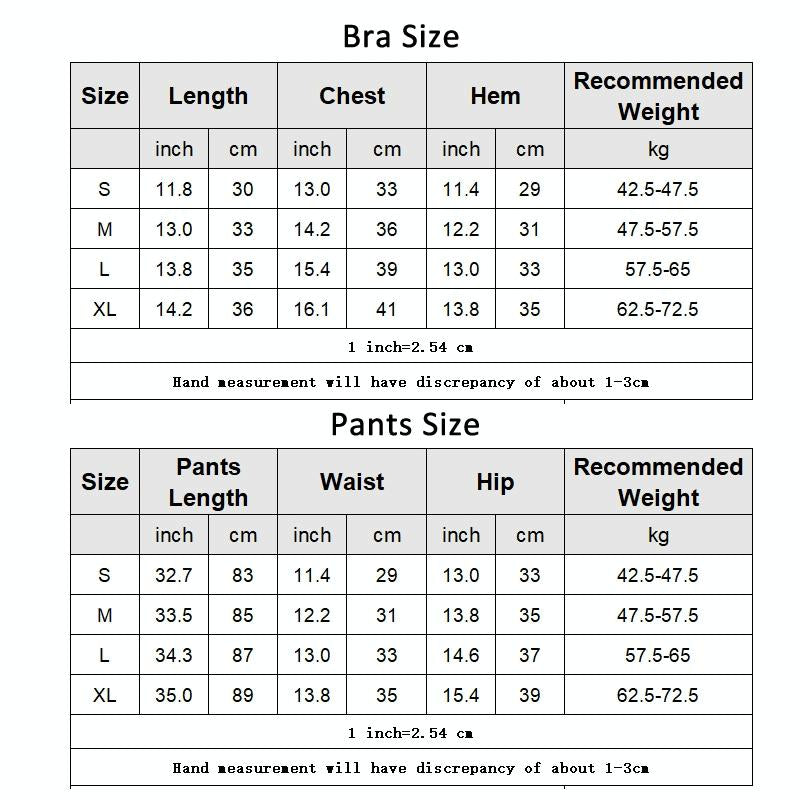 Yoga Fitness Set Women Sports Bra & Leggings Size L - Black - Xl