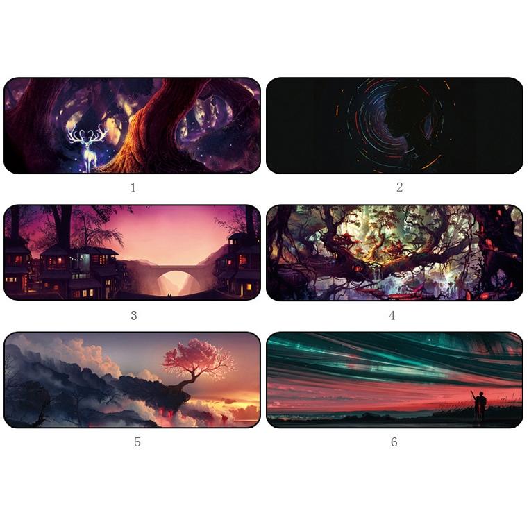 Fantasy Pattern Mouse Pad 300 X 800 X 5Mm Hand Painted - 3 Dream Landscape
