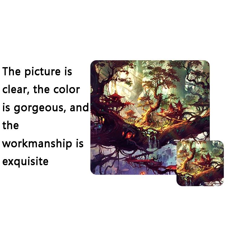 Fantasy Pattern Mouse Pad 300 X 800 X 5Mm Hand Painted - 3 Dream Landscape