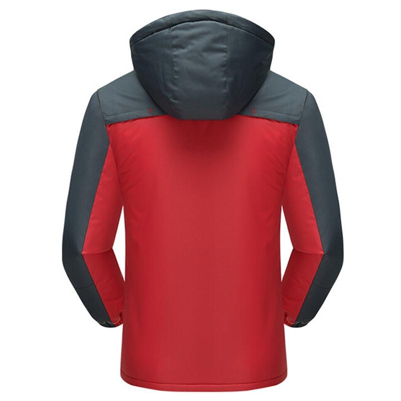 Men Winter Thick Fleece Waterproof Outwear Down Jackets Coats - Size Xxxxxl Blue