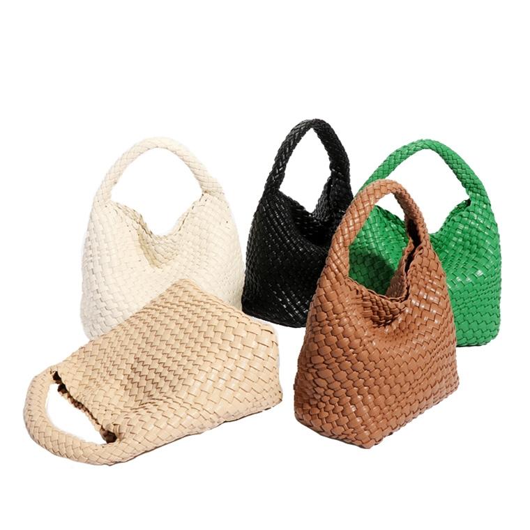Apricot Hand Woven 2-in-1 Shoulder Bag - Milkshake White
