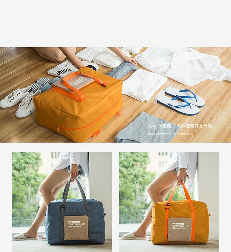 Waterproof Travel Bag for Women and Unisex Luggage - Large Capacity - Orange