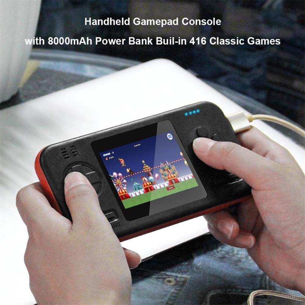 Portable Game Console With 8000Mah Battery And Colour Screen - Blue