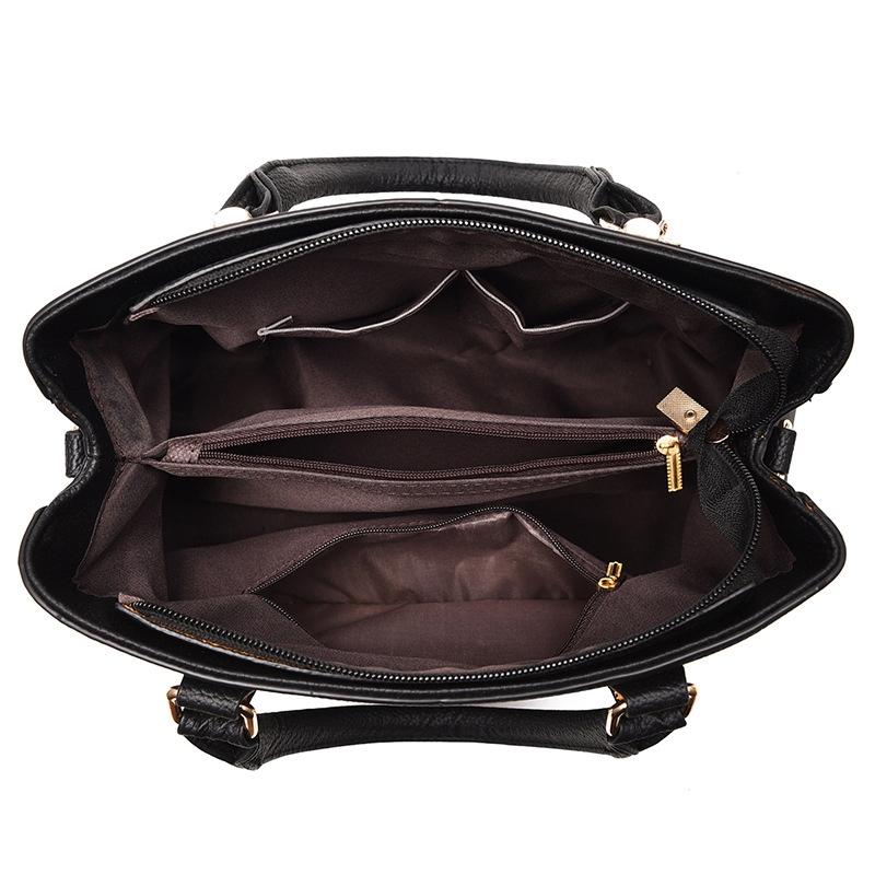 Women Leather Messenger Handbag - Stylish and Functional - Pink