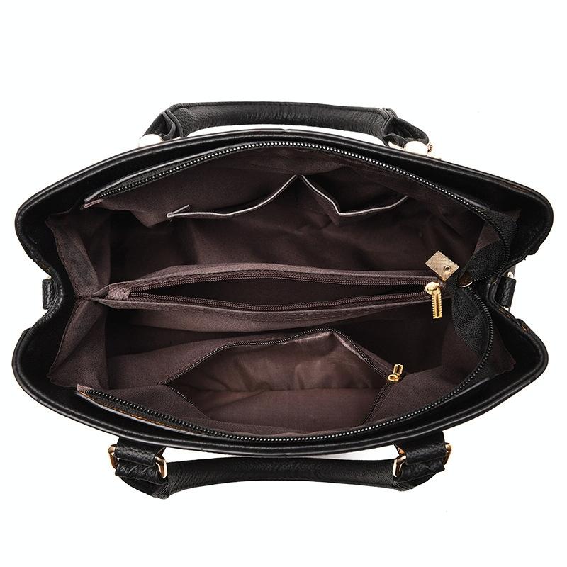 Women Leather Messenger Handbag - Stylish and Functional - Pink