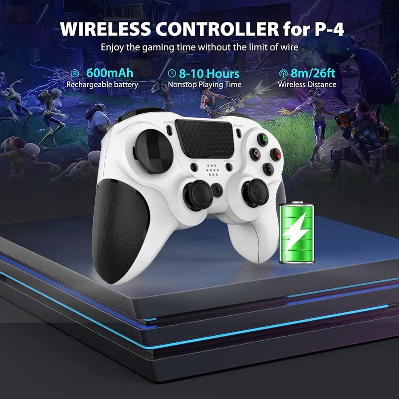 Bluetooth Gamepad for Ps4 Pro with Dual Vibration and Six-axis Control - Black