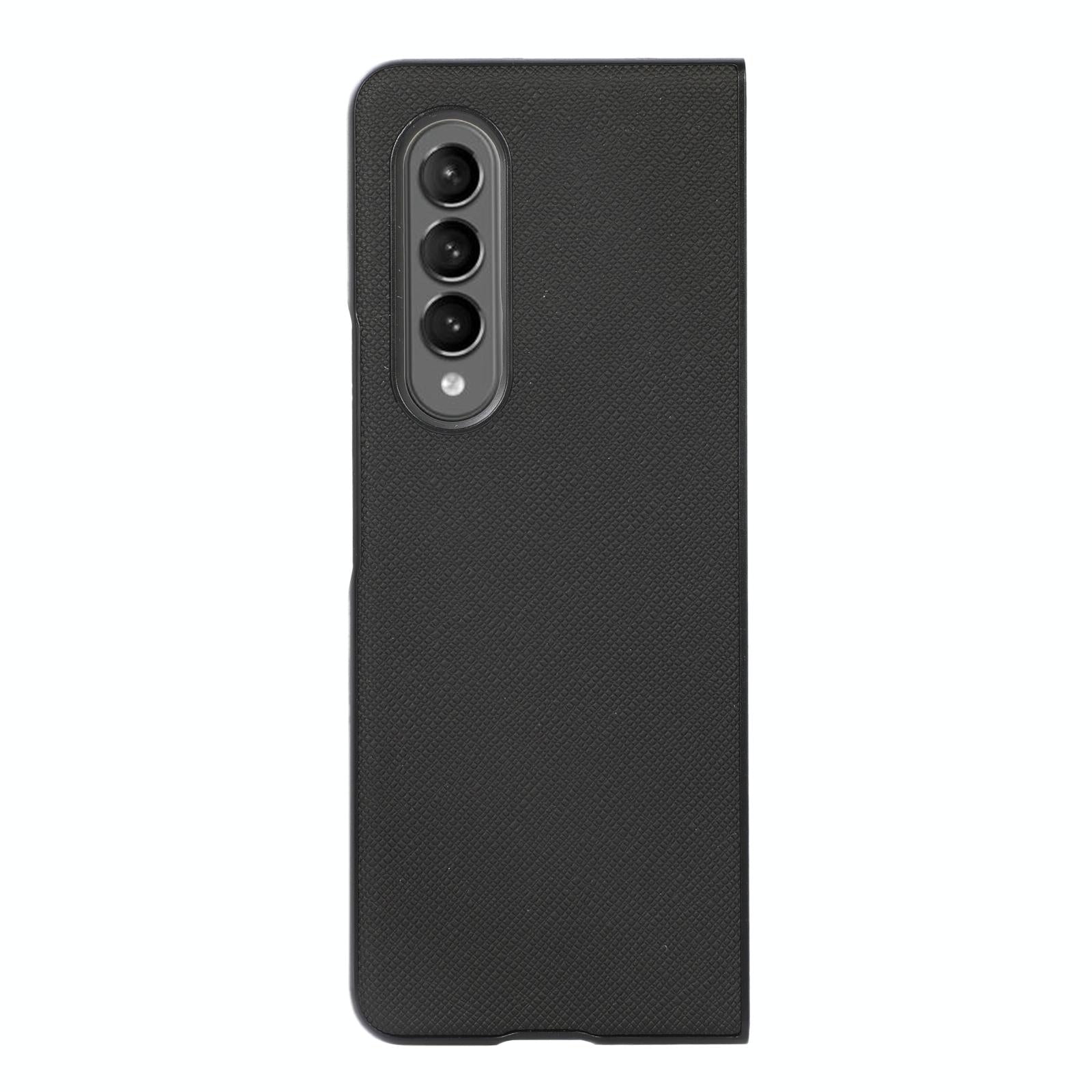 For Samsung Galaxy Z Fold4 5G Fold 4 Cross Texture Pu Leather Case - Green