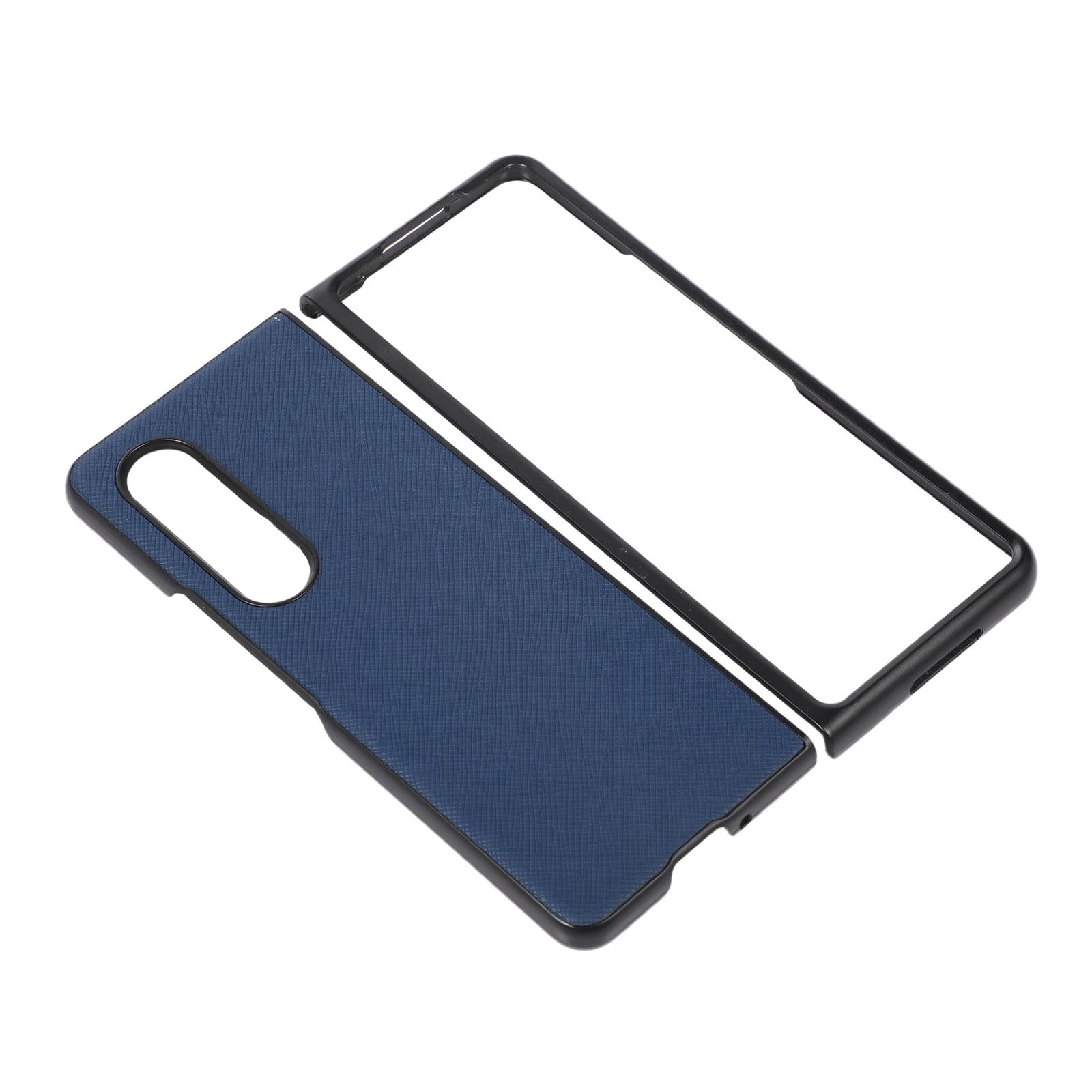 For Samsung Galaxy Z Fold4 5G Fold 4 Cross Texture Pu Leather Case - Green