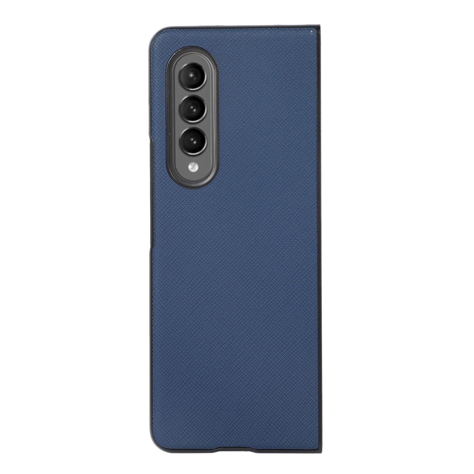 For Samsung Galaxy Z Fold4 5G Fold 4 Cross Texture Pu Leather Case - Green