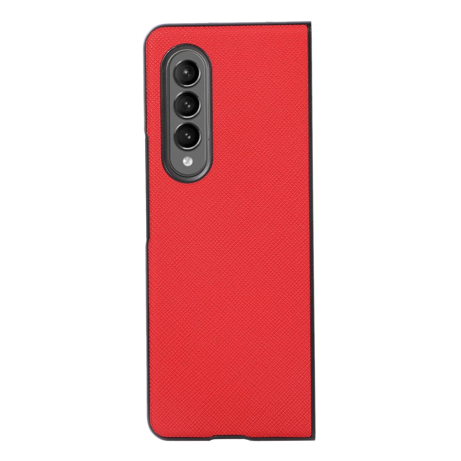 For Samsung Galaxy Z Fold4 5G Fold 4 Cross Texture Pu Leather Case - Green