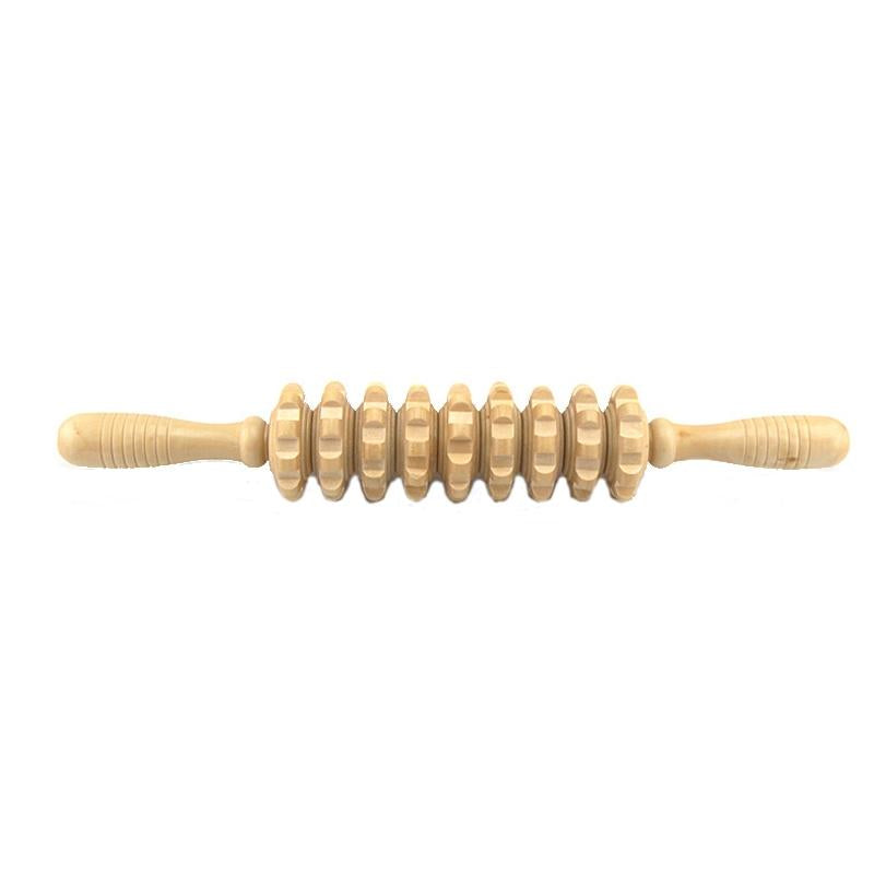 Wooden Abdominal & Leg Roller Massager - 368 Massage Wheel