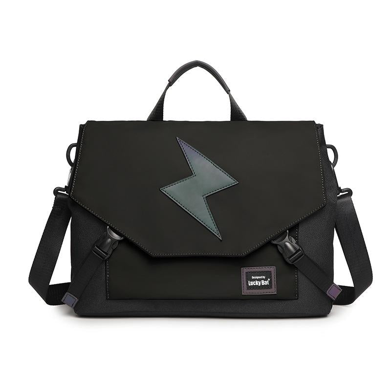 Anti-drop Crossbody Laptop Bag - 16 Inch Airbag Design - Black Lightning