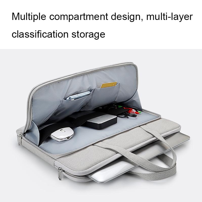 14.1-15.4 Inch Waterproof Laptop Bag - Durable and Stylish - Mysterious Black