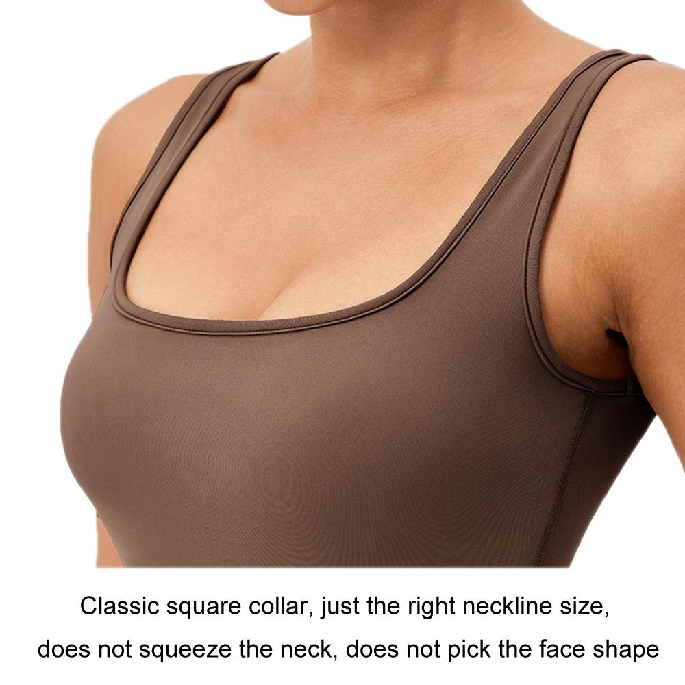 Yoga Bodysuit With Chest Pad Size L Tight Fit - Mocha Colour - L