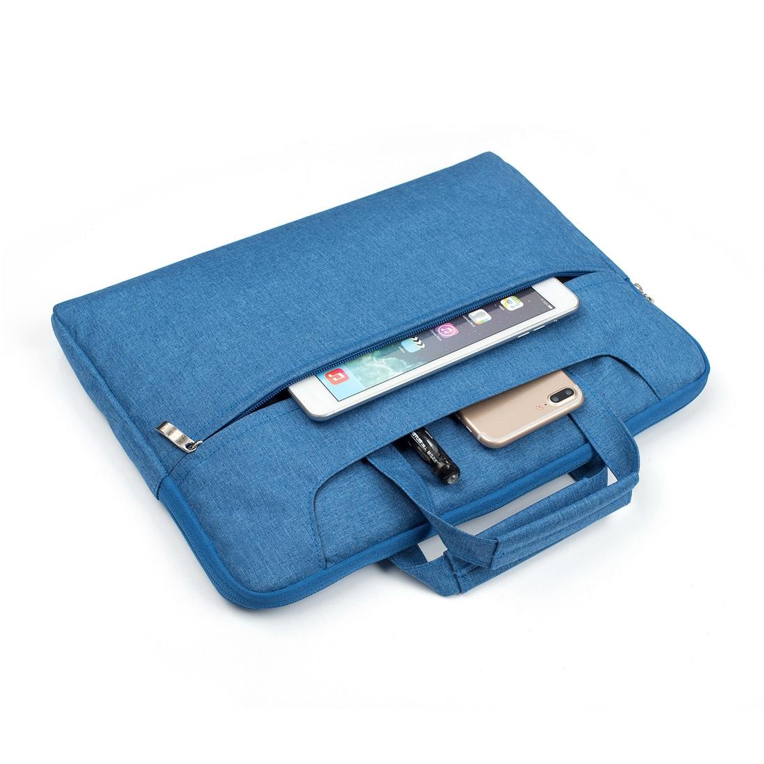 13.3 Inch Laptop Bag - Portable one Shoulder Zipper Design for Macbook Samsung Sony Dell Alienware Chuwi Asus Hp - Dark Blue