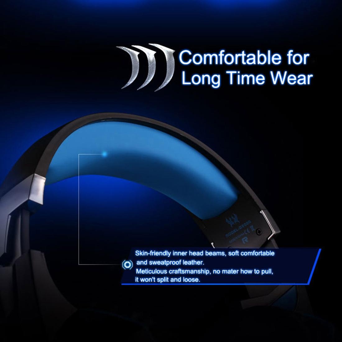 Over-Ear Gaming Headset With Mic Led Light And Stereo Bass For Pc Gamer - Orange + Black