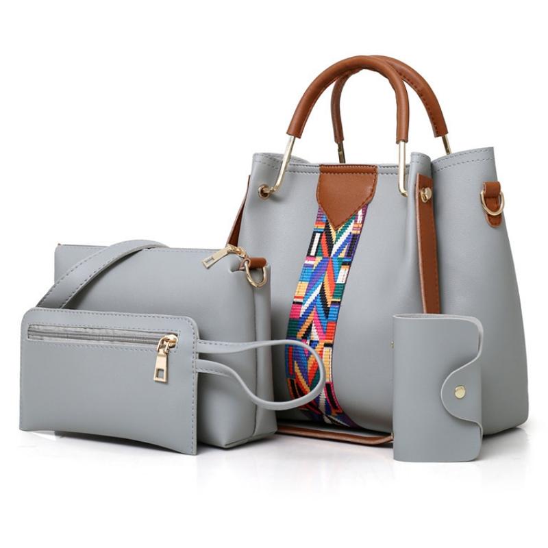 Versatile 4-in-1 Messenger Bag for Women - Fashionable & Spacious - Gray
