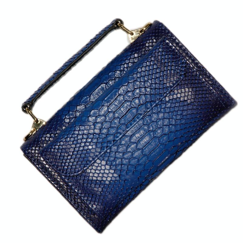 Versatile Lady Crossbody Wrist Bag - Multi-functional - Big Snake Pattern Copper