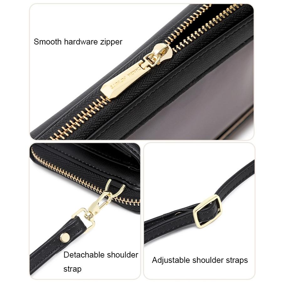 Anti Theft Rfid Cross Body Phone Bag With Touch Screen - Royal Blue