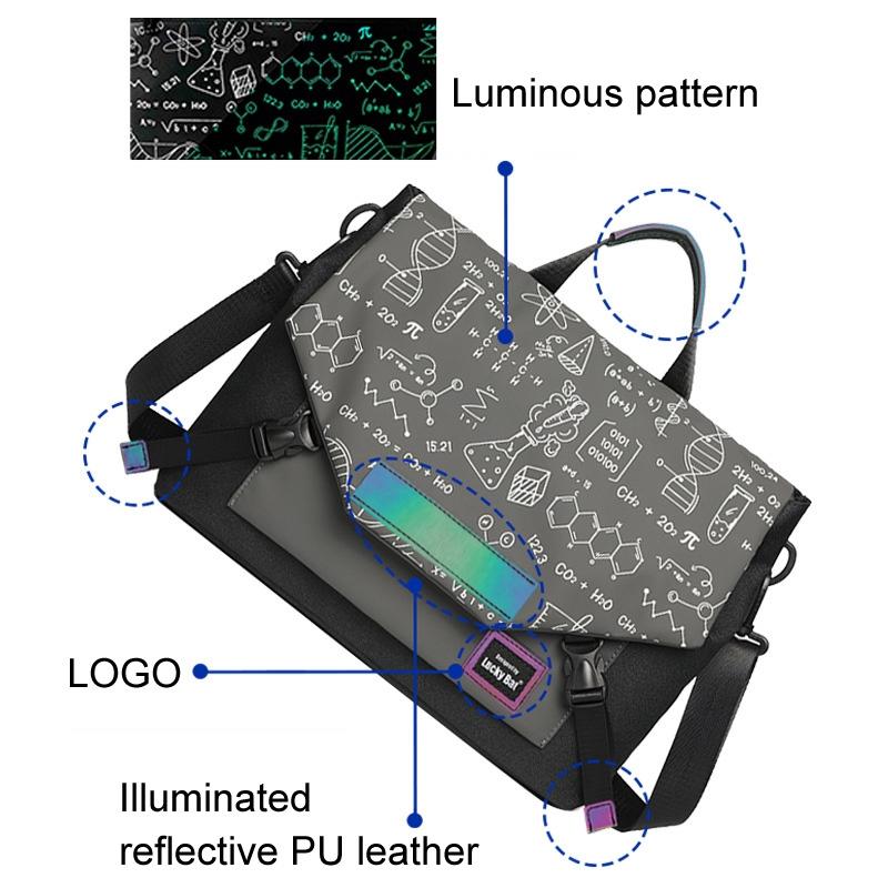 Anti-drop Crossbody Laptop Bag - 16 Inch Airbag Design - Pure Black