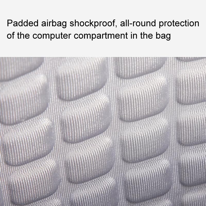Anti-drop Crossbody Laptop Bag - 16 Inch Airbag Design - Pure Black