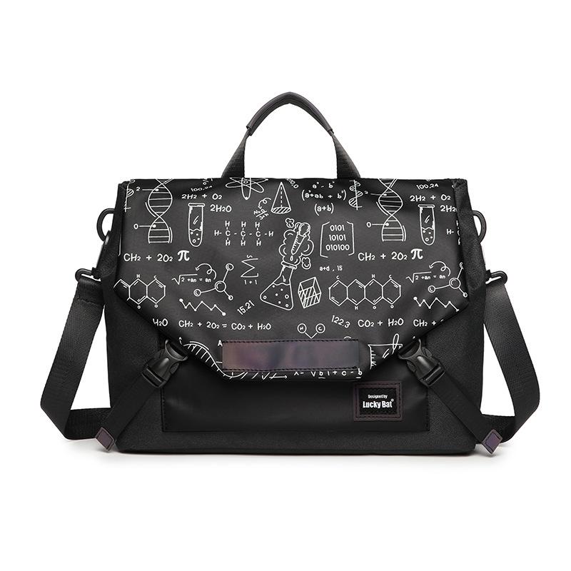 Anti-drop Crossbody Laptop Bag - 16 Inch Airbag Design - Pure Black