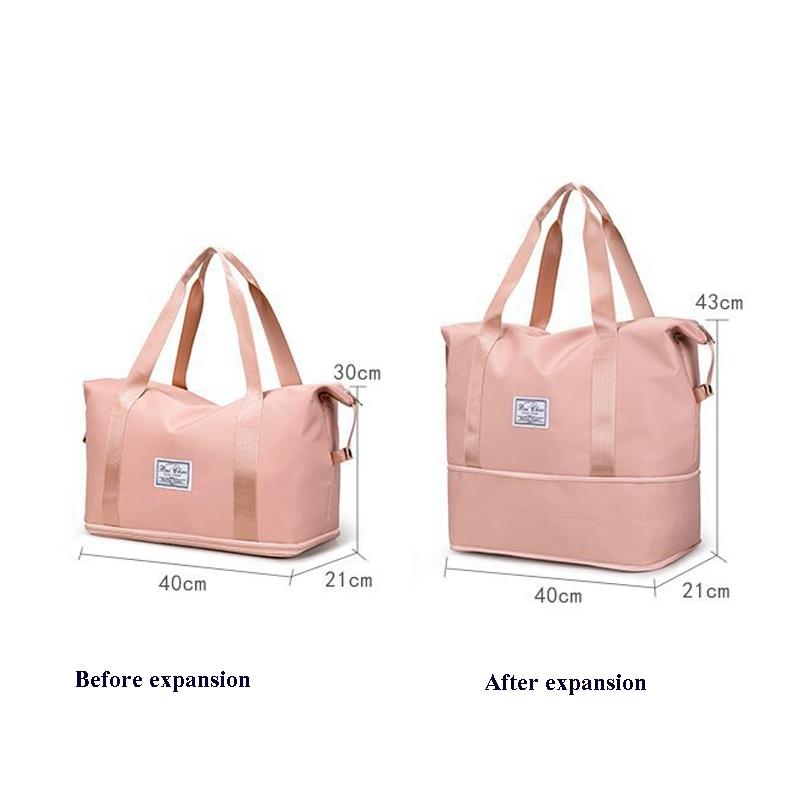Sports Gym Duffel Bag with Wet / Dry Separation - Large Capacity - Mist Blue