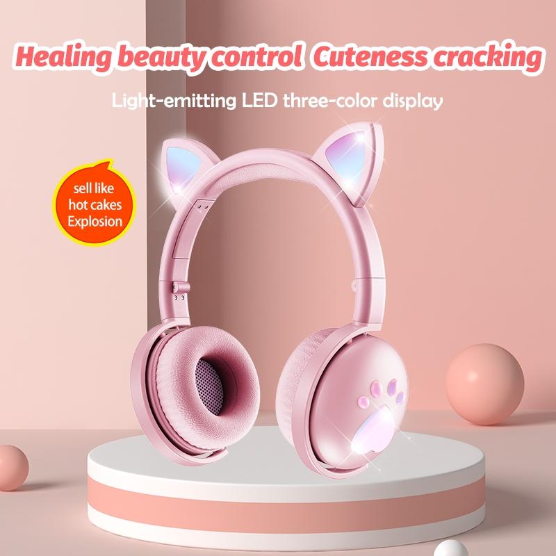 7.1 Surround Sound Cat Ear Gaming Headset With Mic - Green