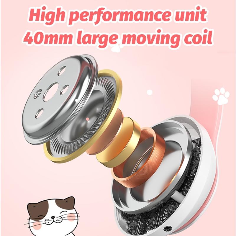 7.1 Surround Sound Cat Ear Gaming Headset With Mic - Green