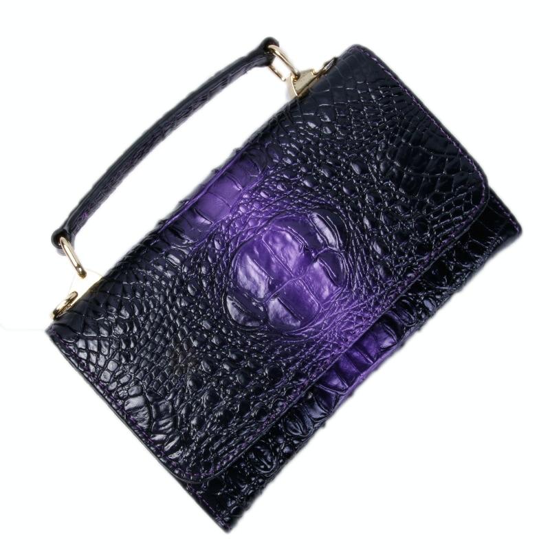 Versatile Lady Crossbody Wrist Bag - Multi-functional - Big Snake Pattern Nude Pink