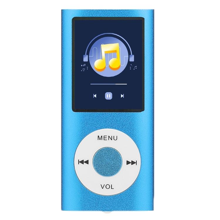 1.8 Inch Metal Mp4 Player + 16G Tf Card + Earphone + Cable - Blue - With Earphone+Cable