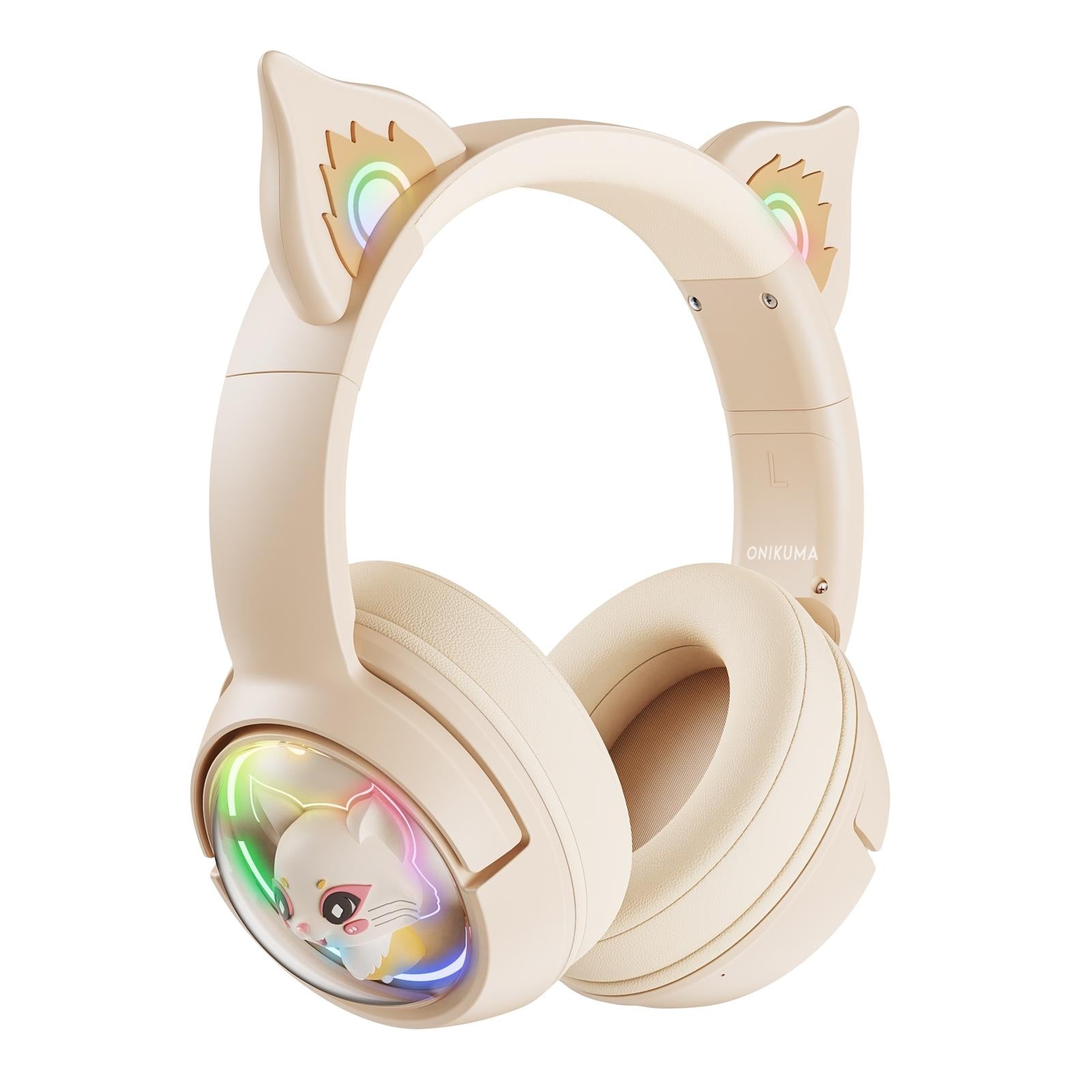 Wireless Cat Ear Bluetooth Headset Usb-C - Pink
