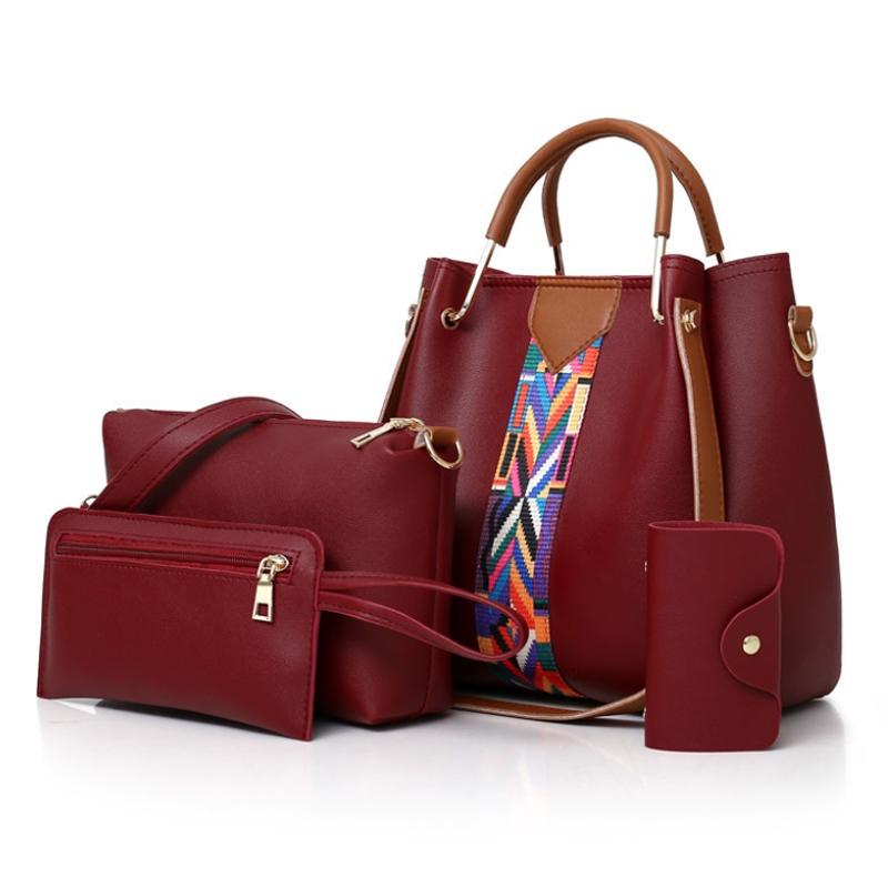 Versatile 4-in-1 Messenger Bag for Women - Fashionable & Spacious - Pink
