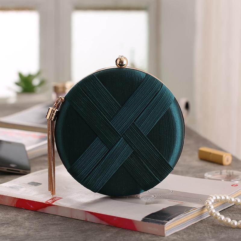 Silk Handbag for Fashion Banquets and Parties - Green
