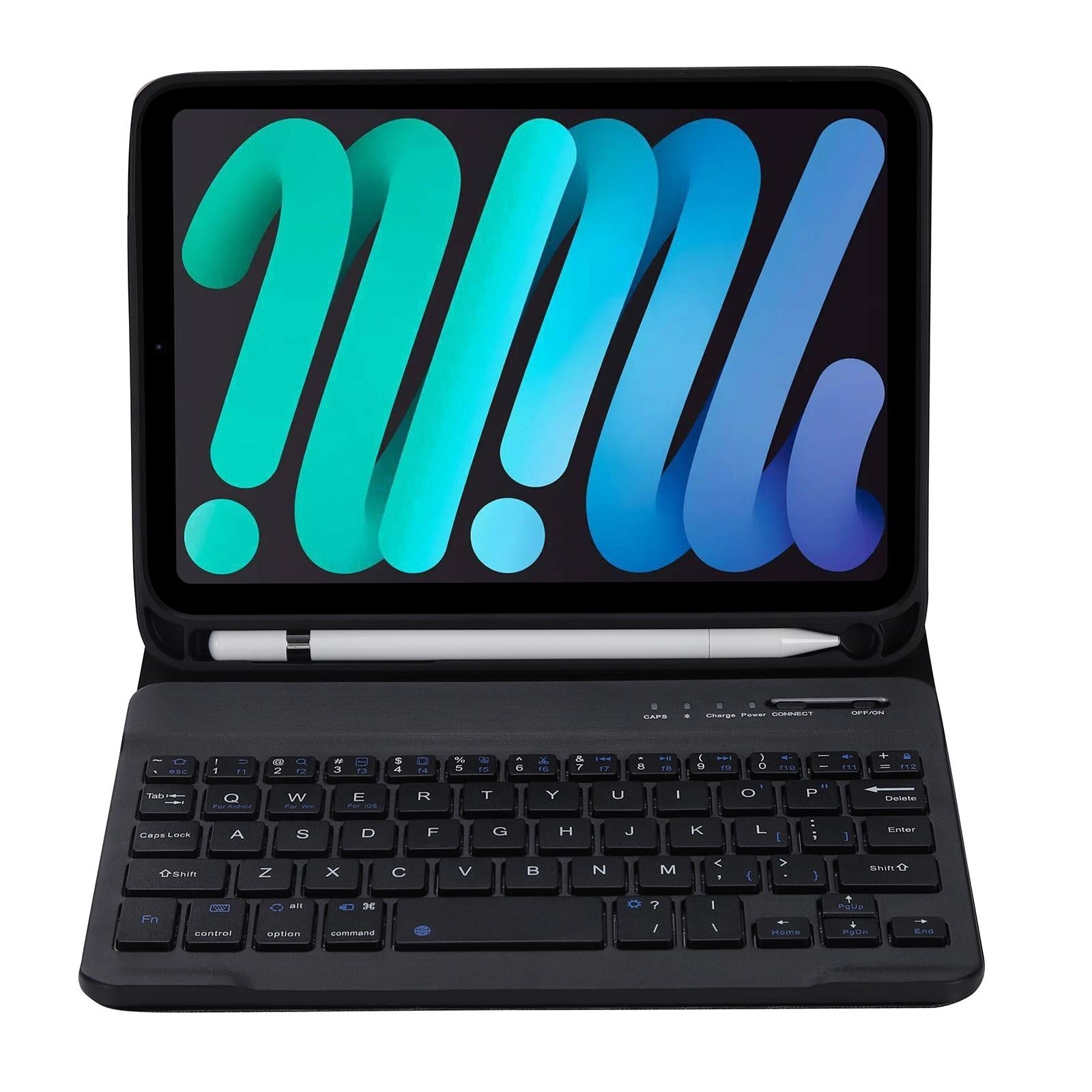 Ultra-Thin Bluetooth Keyboard Tablet Case For Ipad Mini 6 With Stand And Pen Slot - Candy Colour - Green