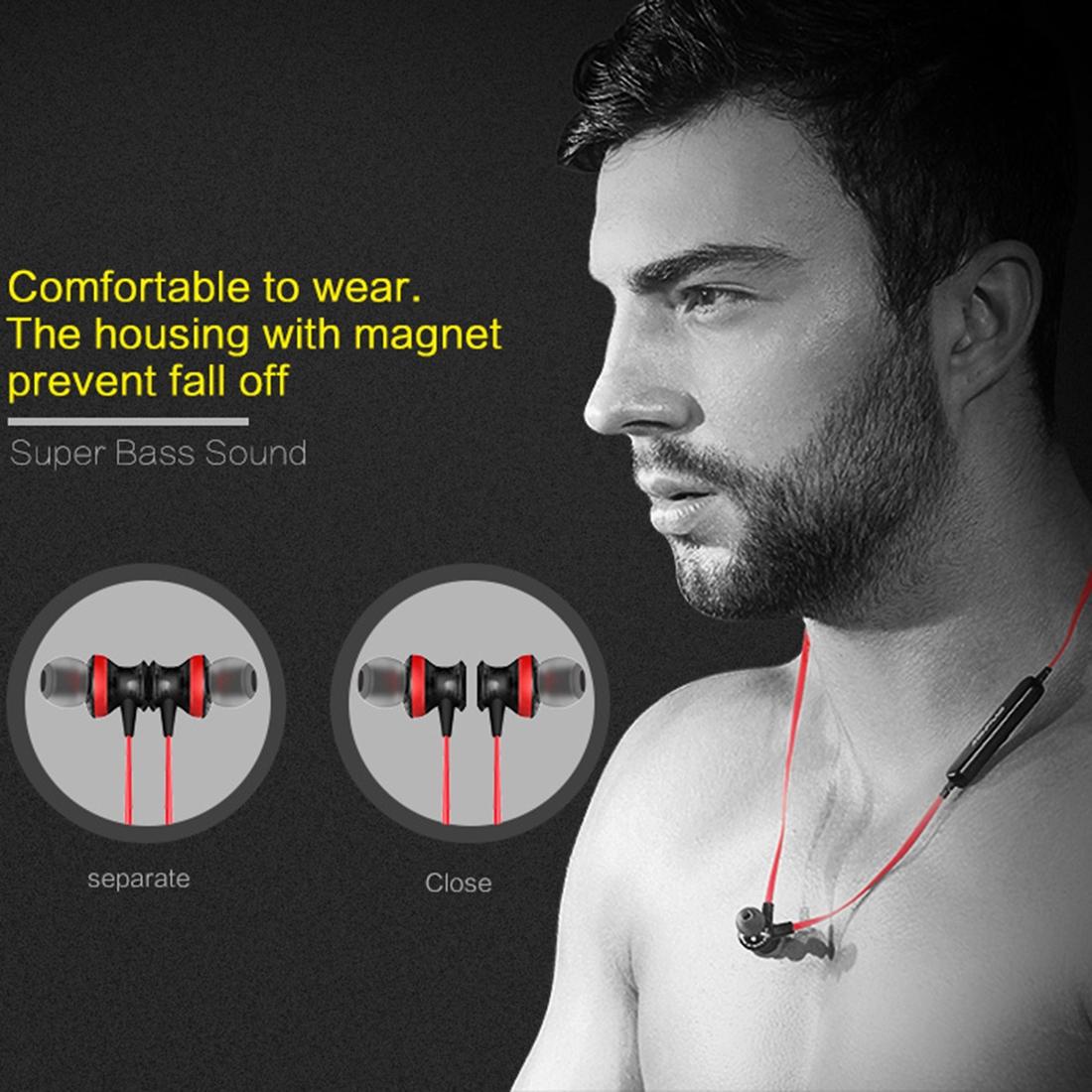 Wireless Magnetic Sport Earphones with Bluetooth Control