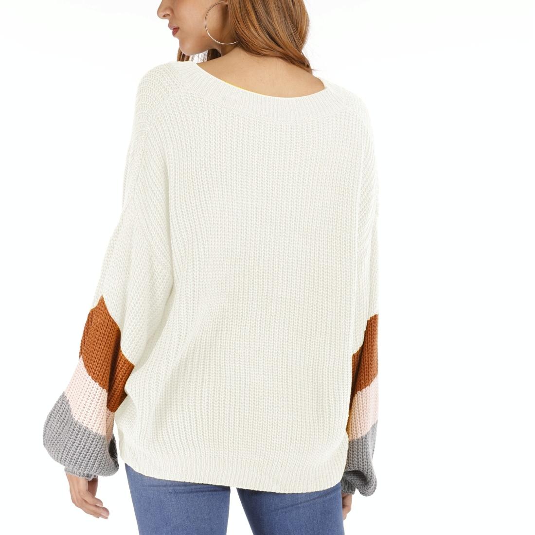 Fashion Casual V-Neck Sweater - Grey L