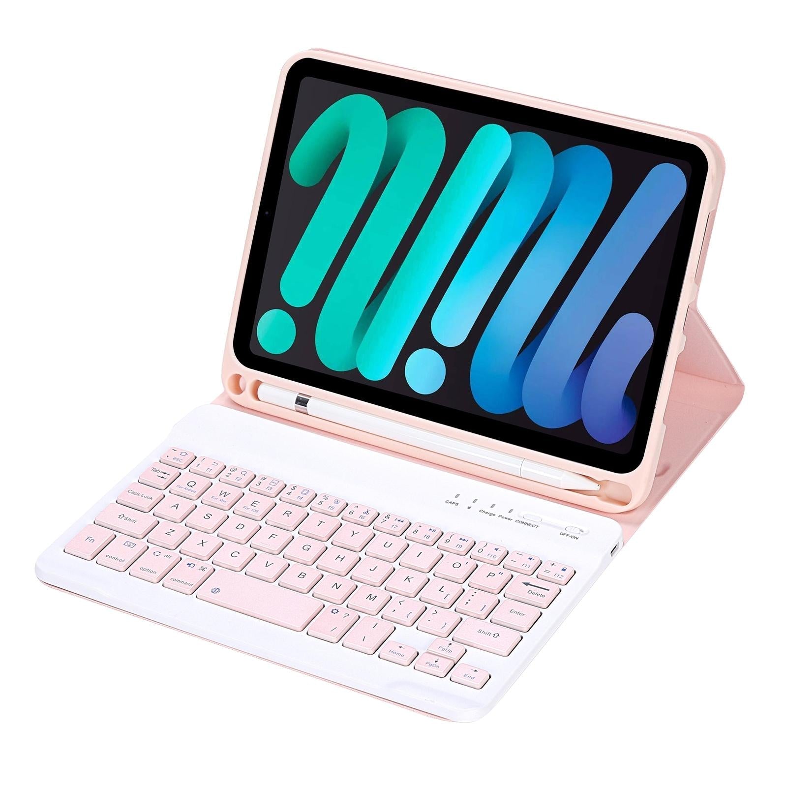 Ultra-Thin Bluetooth Keyboard Tablet Case For Ipad Mini 6 With Stand And Pen Slot - Candy Colour - Dark Green