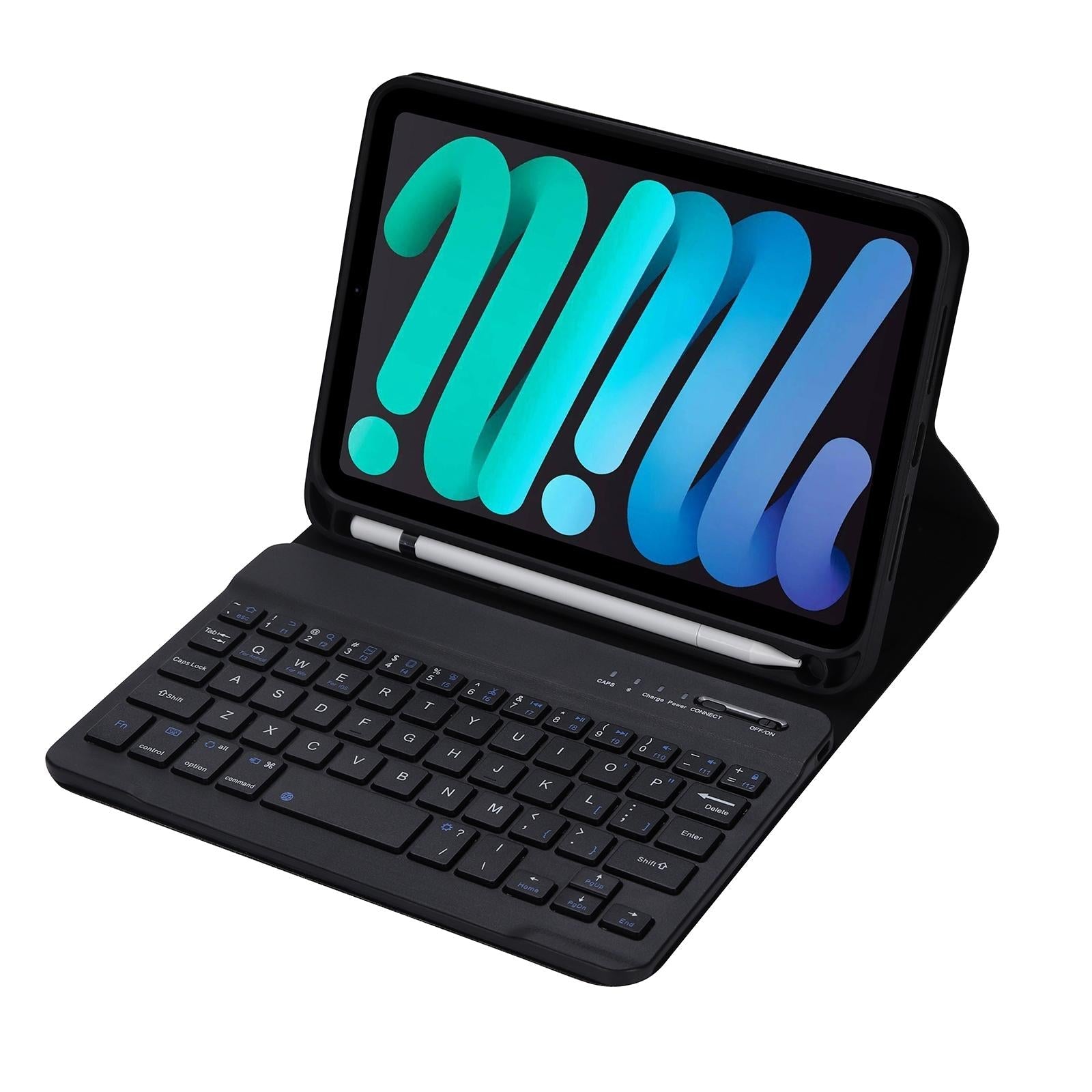 Ultra-Thin Bluetooth Keyboard Tablet Case For Ipad Mini 6 With Stand And Pen Slot - Candy Colour - Dark Green