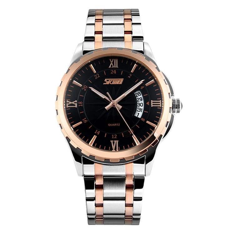 Waterproof Multifunctional Quartz Wrist Watch - Fashionable and Business-ready - Rose Gold