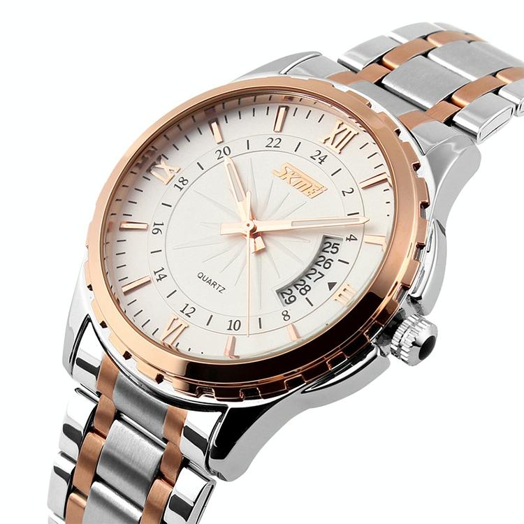 Waterproof Multifunctional Quartz Wrist Watch - Fashionable and Business-ready - Rose Gold