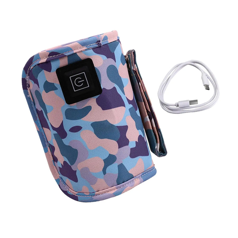 Vibe Geeks 3 Temperature Insulated Milk Baby Bottle Warmer- Usb Plugged-in - Pink