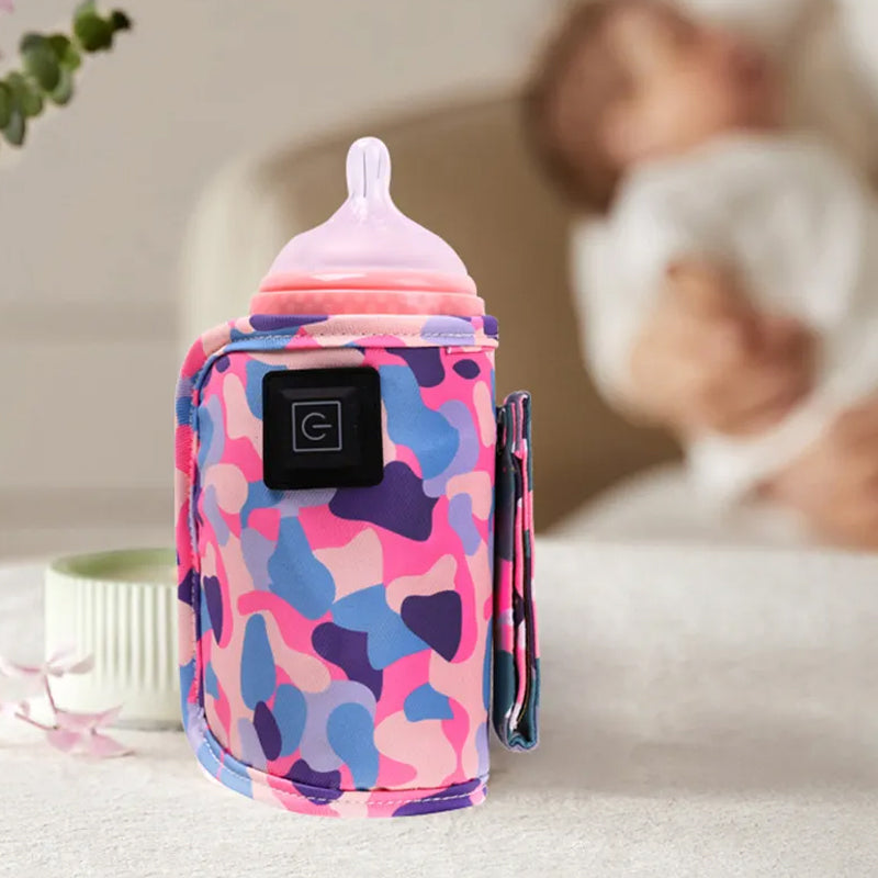 Vibe Geeks 3 Temperature Insulated Milk Baby Bottle Warmer- Usb Plugged-in - Pink