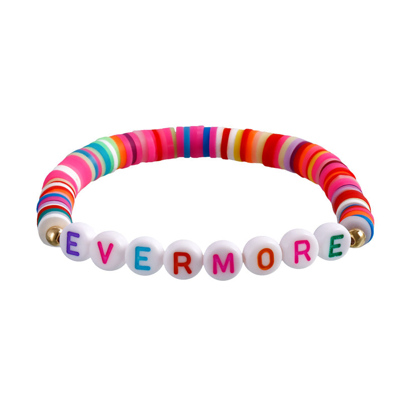 Vibe Geeks Album Inspired Taylor Concert Friendship Bracelet Polymer Clay Beads - 2-8Pcs