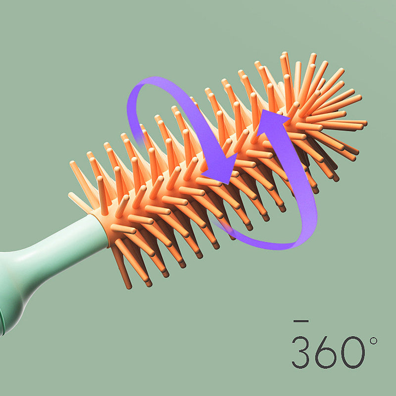 Vibe Geeks 360° Rotation Long Handle Reusable Silicone Baby Bottle Brush Set - Pink