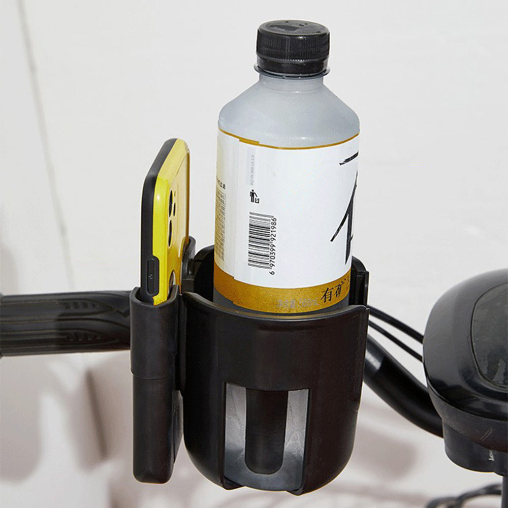 Vibe Geeks Convenient 2-in-1 Stroller Cup and Phone Holder for On-the-go Parenting - Black